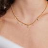 DIY Simple English Letter Necklace with Diamond Inlaid Pendant, Stainless Steel Jewelry for Europe and America.