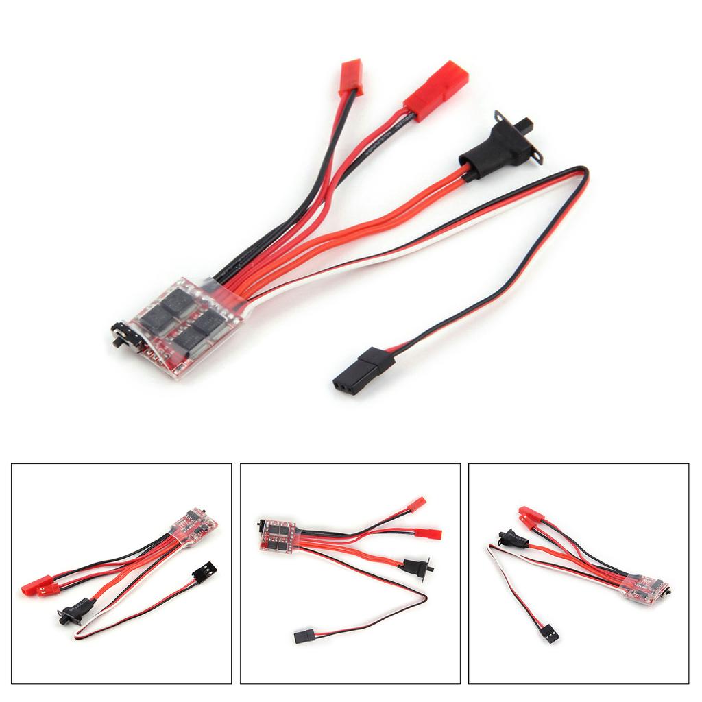 Brush Motor Speed Controller with Brake Compatible for RCCar 1/16 1/18 1/24 SCX24 AXI90081 AXI00001 AXI00002 Accessories