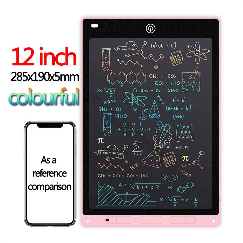 10/12/polegadas LCD colorido escrita tablet desenho quadro criança graffiti bloco de desenho brinquedos caligrafia quadro negro desenho quadro crianças brinquedos