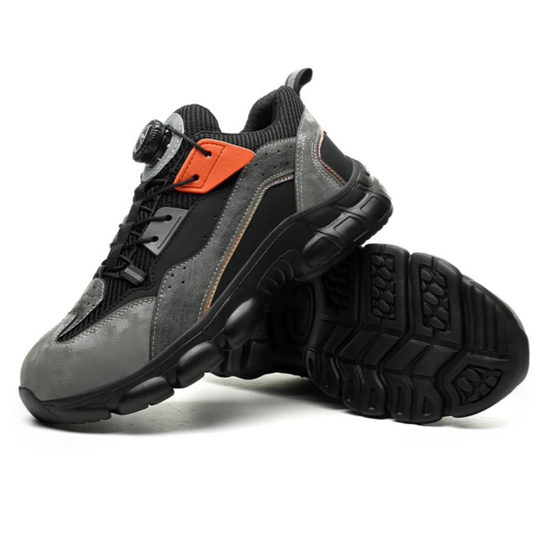 

Men s Rotating Button Safety Shoes Steel Toe Work Sneakers Indestructible Shoes Puncture-Proof work Boots Construction Men Boots 46 чёрный