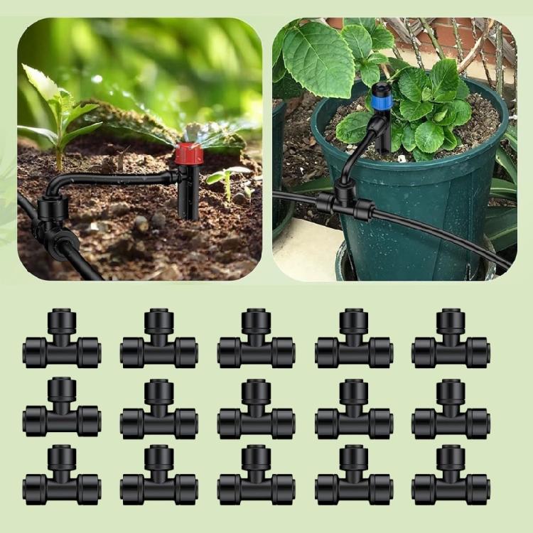 Leakproof T Shape Adapters Fitting Easy Installation For Small Scale Drip Irrigation Projects Efficient Plant Watering Solution