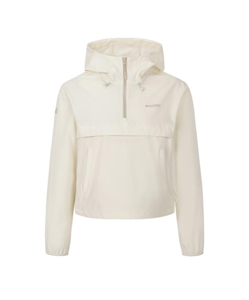 Discovery Expedition Women'S Freshvent Lightweight Woven Training Hooded Anorak (D/Ivory)