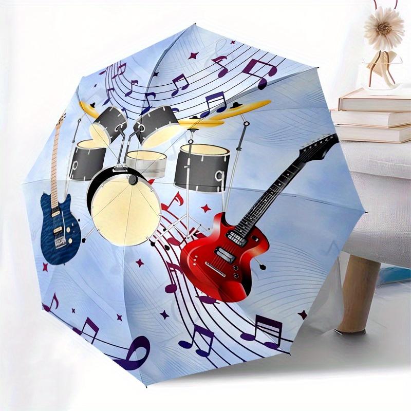 1pc Music Instruments Themed High-quality Umbrella,Automatic Opening and Closing Umbrella,Multi-functional Umbrella G0811364