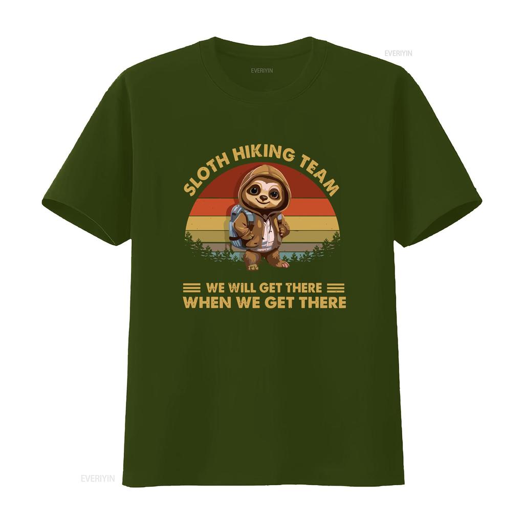 Sloth Hiking Team We Will Get There When lovers shirt for enthusiasts enthusiastic hikers vintage Washed homme Unisex Slightly