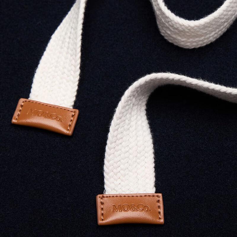 MO&Co. Women's Wool Double-Sided Hooded Cocoon Coat