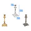 Metal Candle Stand With Intricate Engraved Pattern Antique Taper Candlestick Holders For Weddings And Parties Decoration