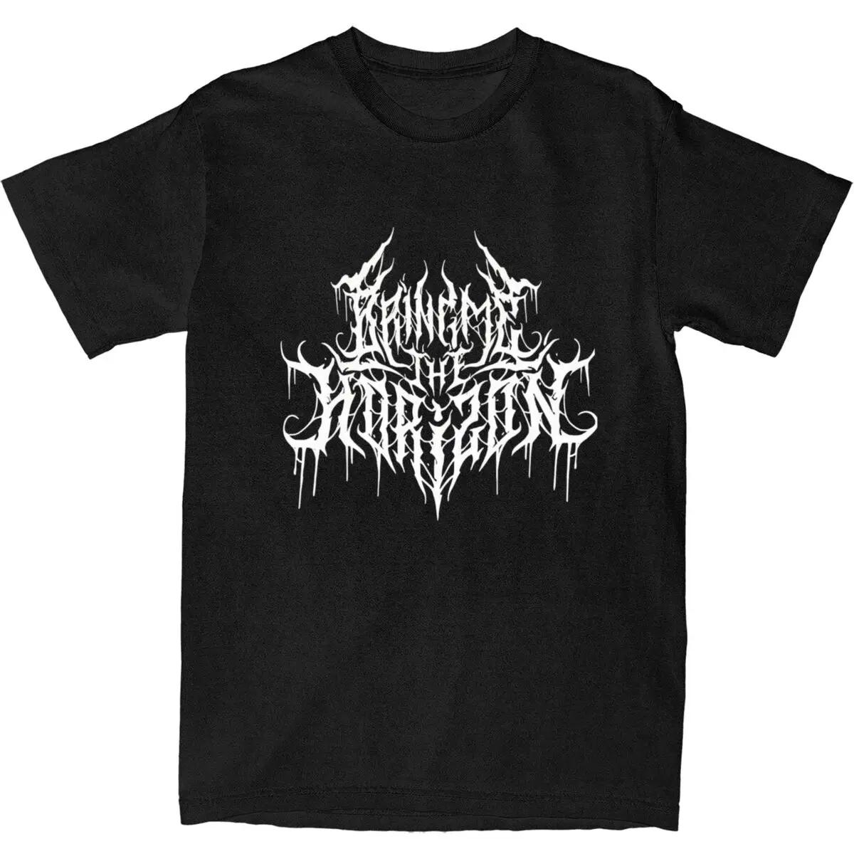 

Funny BMTH Bring Me The Horizons Brutal Logo T Shirts Cotton Top Tees Beach Short Sleeves T-Shirt O-Neck Casual Tee Shirt Plus XXXXL