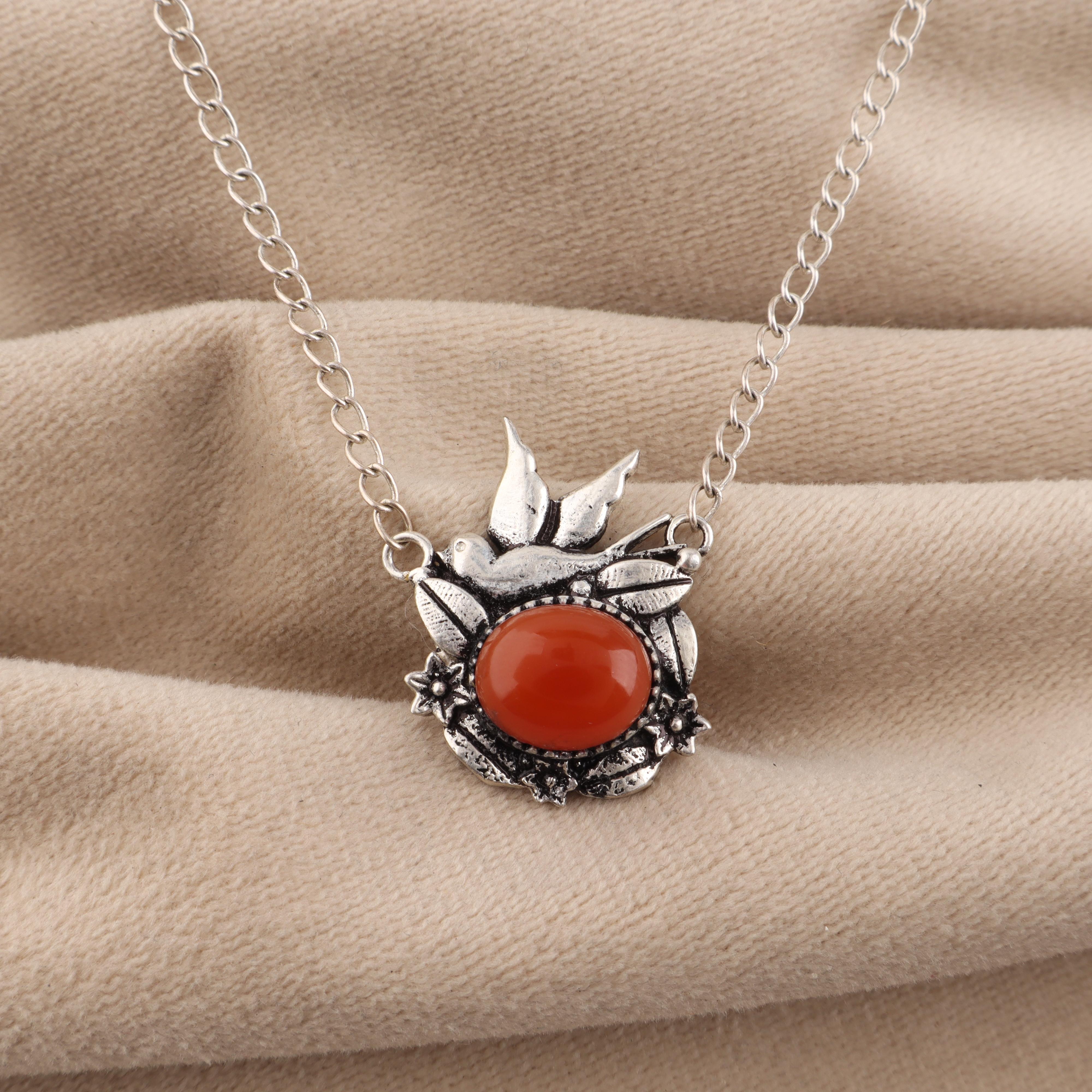 

Сердолик Драгоценный камень 925 Стерлинговое серебро Ручная работа Подвеска 0,5 Подарок для женщин CP-43-28