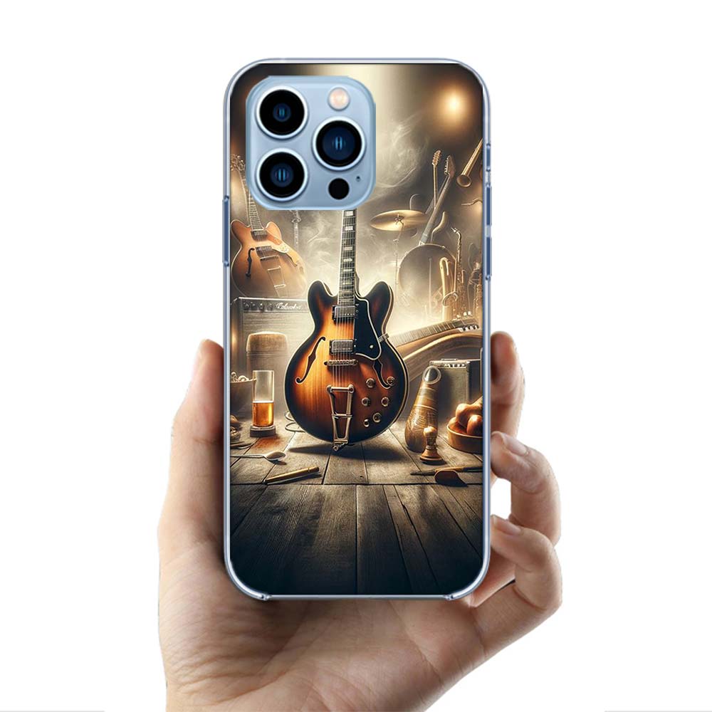 Retro Rock Music Electric Guitar Cases Phone Case For Iphone 17E 16E 17 Air 16 Pro Max 15 Pro 14 Plus 11 13 12 Mini Cover Cases