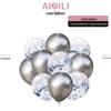 Metallic Sequin Balloon Set for Birthdays, Valentine's Day, and Weddings
