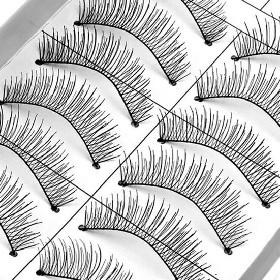 10 Paar weiche natürliche Kreuz-handgemachte Augen-Make-up-Verlängerung falsche Wimpern