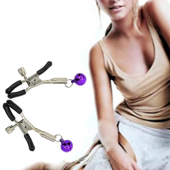 Yousheng 1 Pair Lady Adult Breast Stimulators Nipple Clip with Bell Non Piercing Sexy Toy