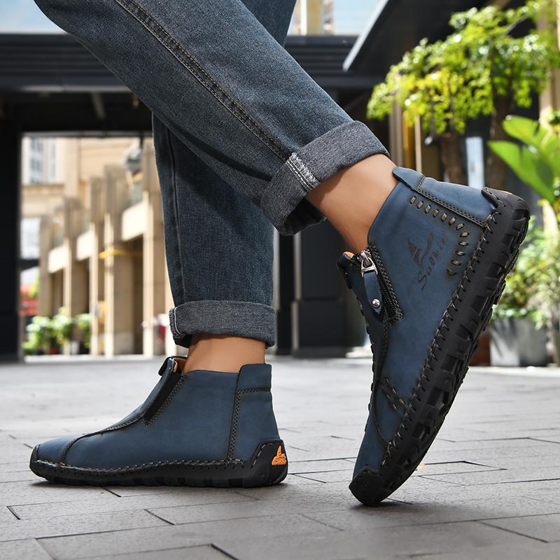 38-48 6 Men's Retro Ankle Boots Casual Shoes Large Size Casual Shoes Light Shoes Ankle Boots