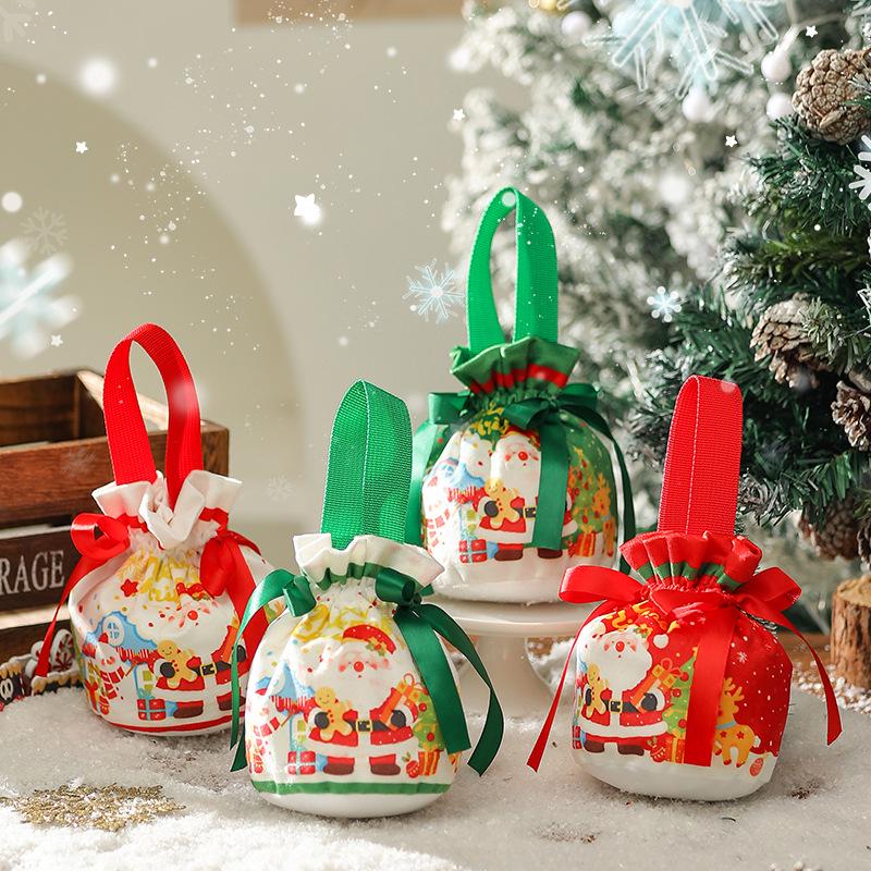 2025 Creative Christmas Gift Apple Box & Candy Drawstring Bag Handbag