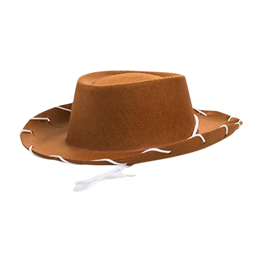 Children'S Rope Wearing Hat Western Large Hat Party Hat Non Woven Fabric With Rope Wide Hat