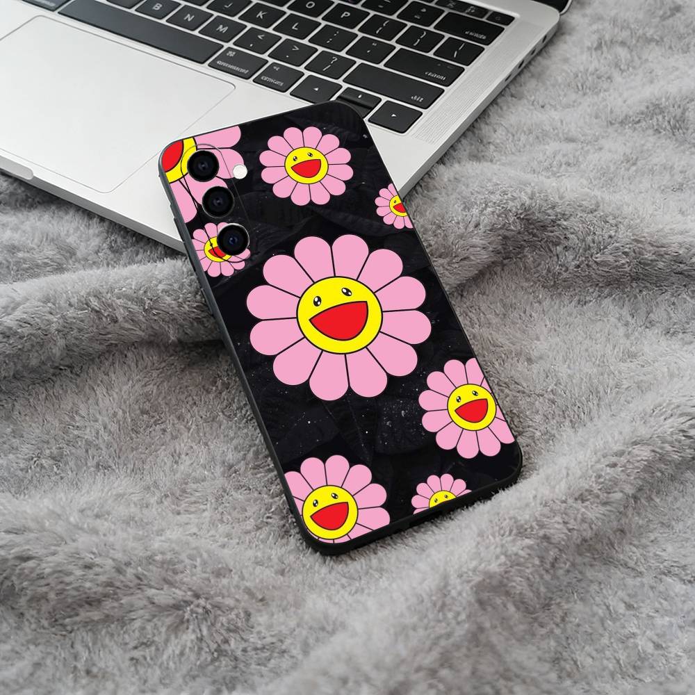 T-Takashis -M-Murakamis Soft Silicone phone Case for Samsung Galaxy A73/A71/A72/A70/A53/A52/A51 - Black