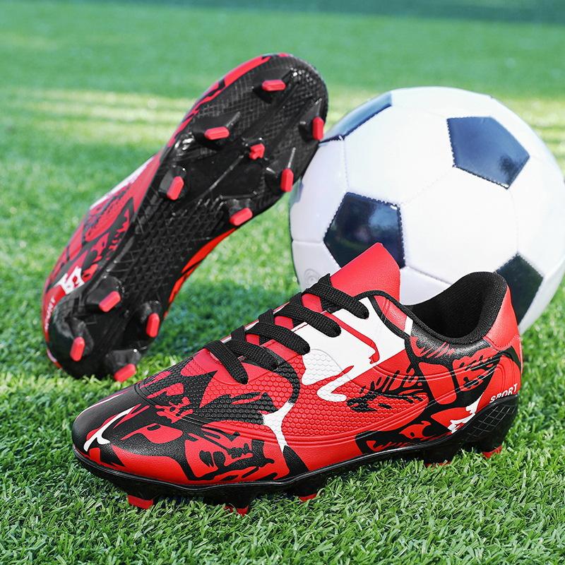 Krátké kopačky s nízkým svrškem kožený povrch kopačky s hřeby sportovní obuv s nízkým svrškem mládežnické tenisky velká velikost