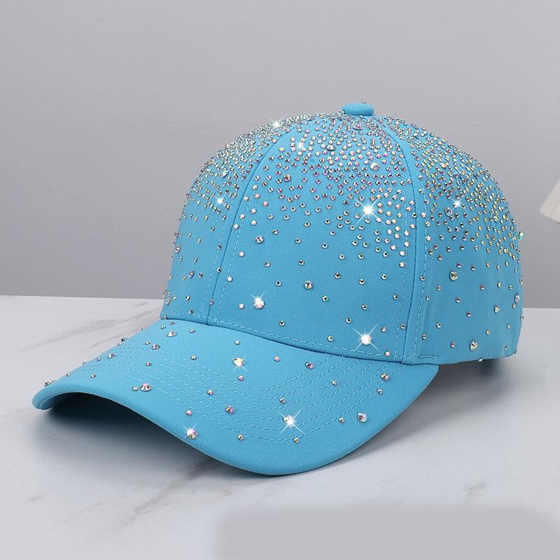 Fashion Diamond Hat Korean Version Trendy Versatile Full Diamond Baseball Cap For Spring Autumn Travel Sun Shading Duckbill Hats