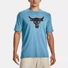 Under Armour Project Rock Vintage Print Crew Neck T-Shirt Men Tops Blue 1371214-416