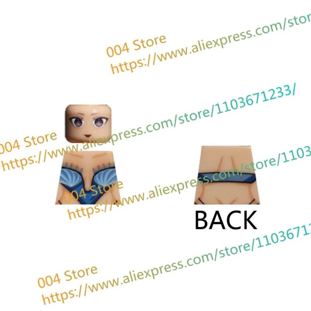 18+ Adult Building Block MOC Anime Action Figure Sexy Model Date Cartoon Swimwear Girl Hair Kit Ornament Toy Gift Collection F31