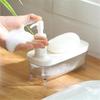 Multi-function Liquid Container Drainboard Soap Holder Rack 2 in1 Dispenser and Soap Storage Box