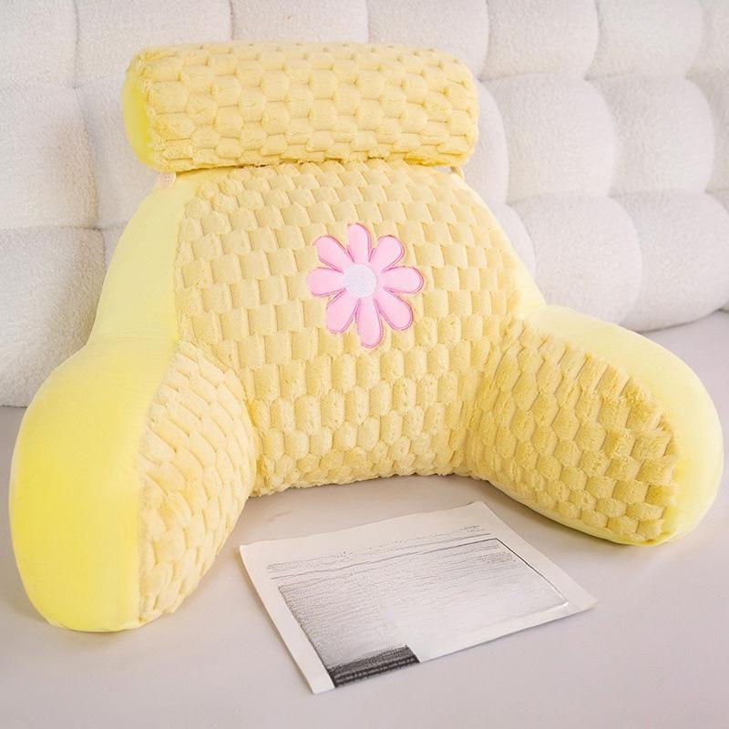 

1PC Adjustable Daisy Flower Back Cushion Detachable Reading Pillow Plush Lumbar Pillow for Bed Sofa Office Chair Coussin Canapé 65x45cm жёлтый