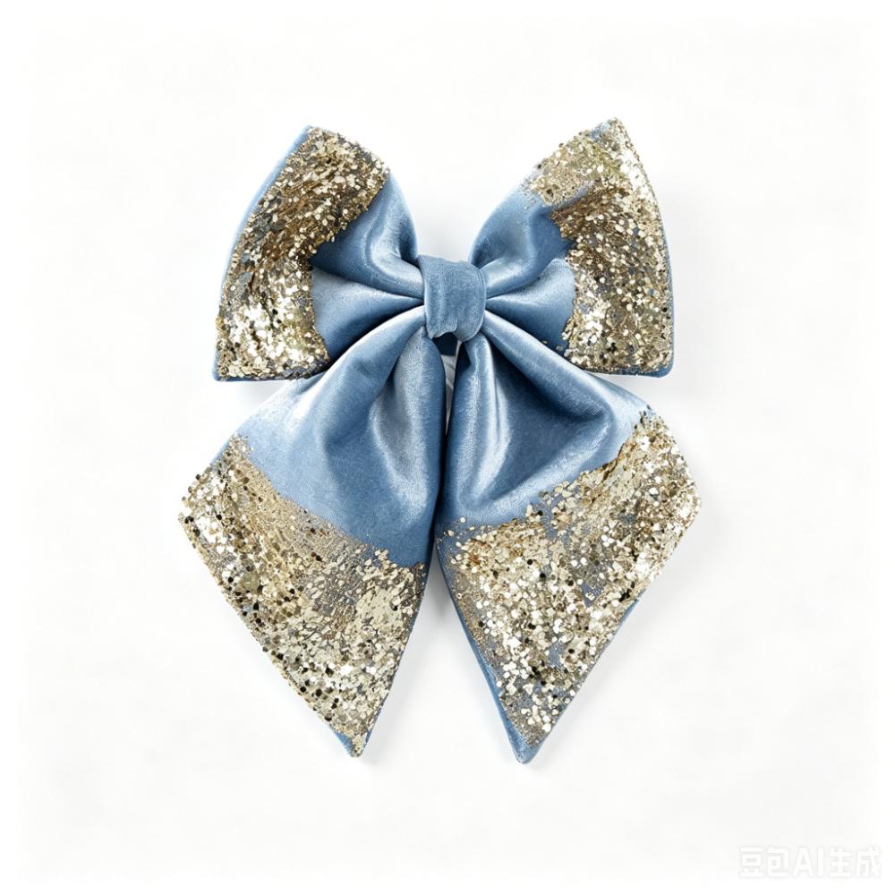 Multicolor Christmas Bow Decoration Satin Sequin Glitter Xmas Hanging Ornament Hanging Design Scennry Making Bowknot Pendant