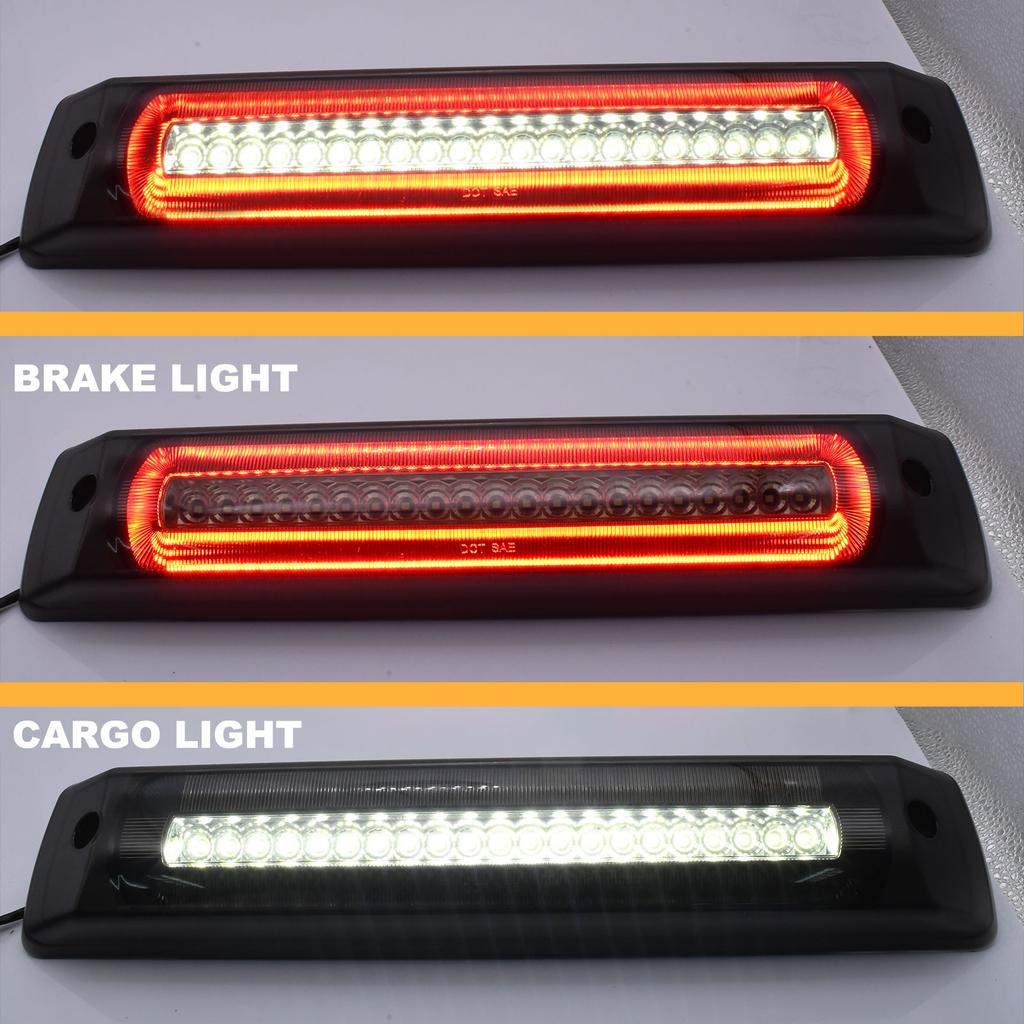 For Chevy Colorado / Canyon 2015-2025 LED Smoke 3rd Tail Light High Mount Third Brake Taillight Cargo Lamp Rear Stop Lights