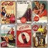 Vintage Metal Tin Signs Classics Cola Posters Decorc Girls Drink Cola Bottles Metal Plate Wall Decor for Bar Club