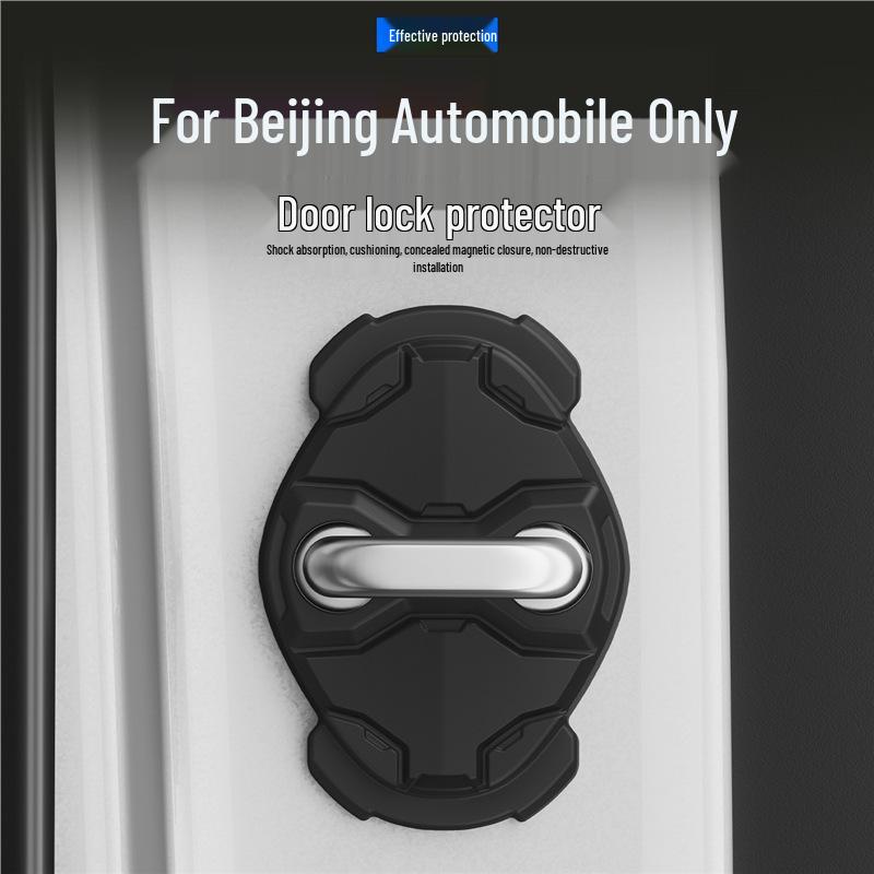 Beijing Auto Door Lock Buckle Protective Pad - Anti-collision, Thickened Interior Decoration Cover
