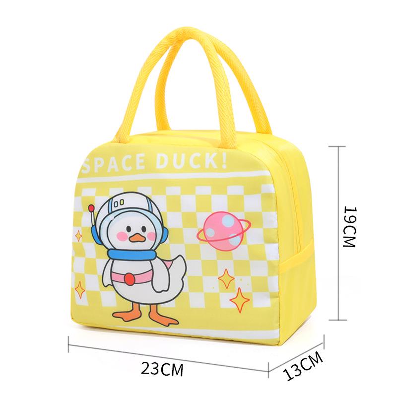 3D Cartoon Insulated Bento Lunch Bag with Thickened Aluminum Foil