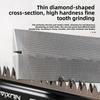 High-hardness Industrial-grade 6-inch Industrial Double-groove Serrated Wear-resistant High-efficiency Fine-tooth Rhombic File