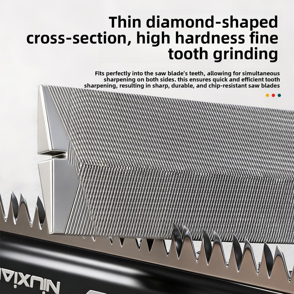 High-hardness Industrial-grade 6-inch Industrial Double-groove Serrated Wear-resistant High-efficiency Fine-tooth Rhombic File
