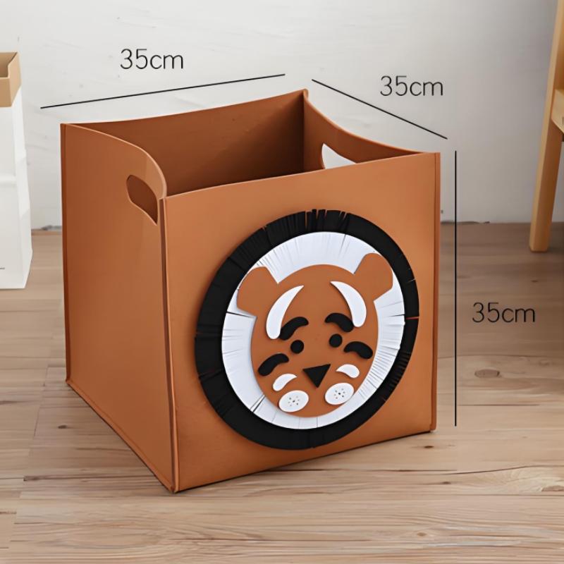 Square Design Storage Bin Pet Toy Snack Organizer Bathroom Laundry Felt Basket Multi Purpose Household Container Organization