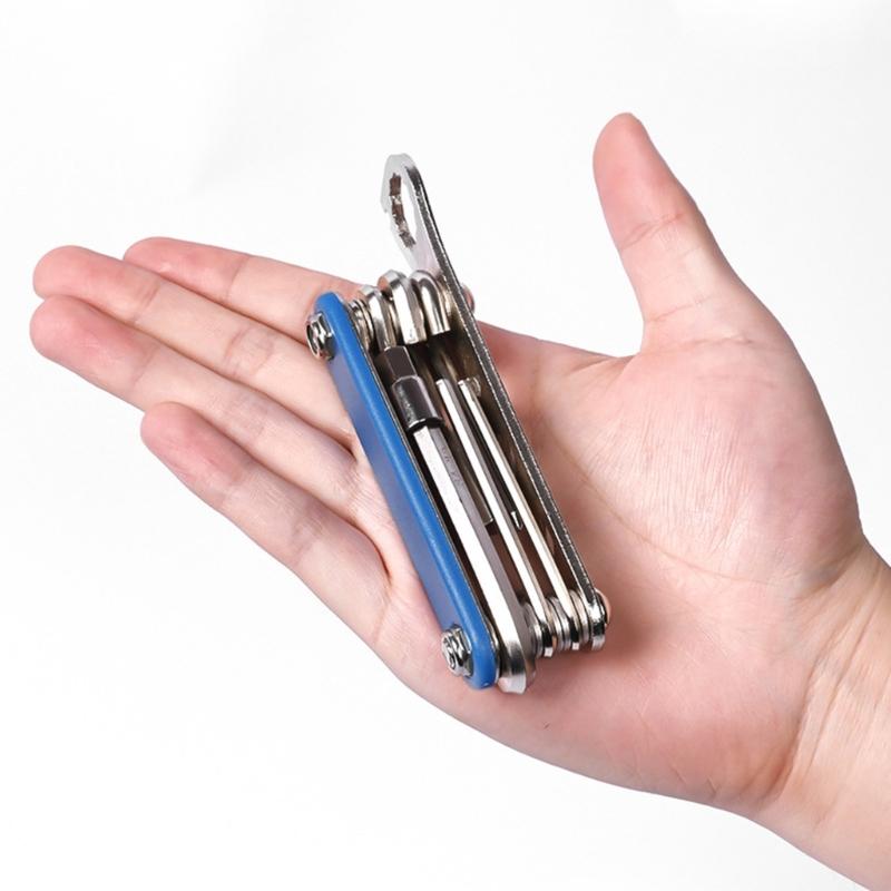 13 In 1 Multi-Function Bike Repair Tool Bike Folding Repair Tool Portable Socket Wrench Portable Bike Essential Tool