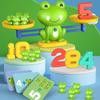 Kids Plastic Frogs Scale Toy For Number Learning Interactive Counting Activity With Colorful Shapes Preschool Education