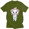Male Marie Cartoon Cat T Shirt Short Sleeve Cotton Tshirt Trendy T-shirt Leisure Tee Tops Oversized Apparel Unisex