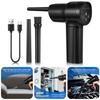 40000RPM Wireless Compressed Air Duster Portable Strong Powerful Keyboard Cleaner Black Household Computer Cleaning Air Blower