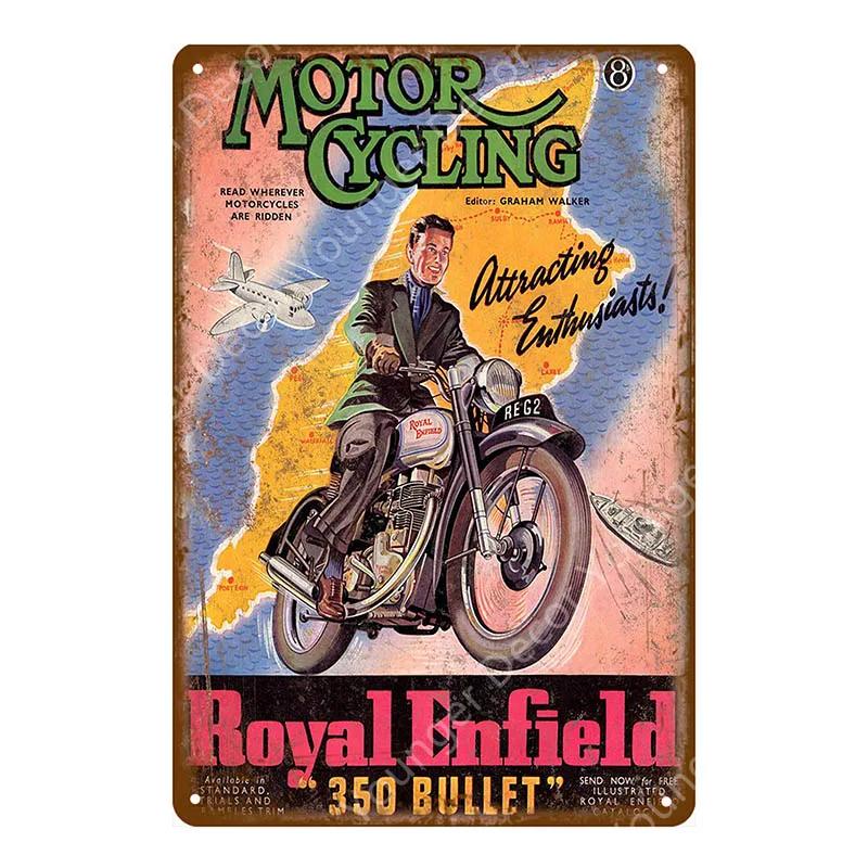 Ride Bicycle Metal Tin Signs Motor Cycling Riding Bike Vintage Poster Bar Pub Club Home Room Decor Wall Sticker Plaque YJ210