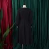 Mode Einfarbig A-Linien-Kleid Hohe Taille Elegant Übergröße Damenkleid Crossborder Frühling