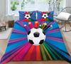 3D Football Bedding Quilt Cover Pillowcase Single Bed Soft Bedding 3D Digital Printing Home Decoration