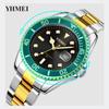 Men's Business Series Stainless Steel Watch with Calendar & Rotatable Bezel - Waterproof Quartz Dial