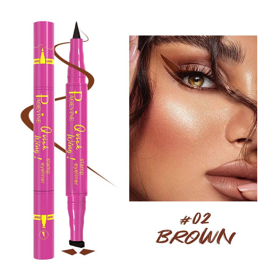 

PAGE VINE Dual End Stamp Eyeliner Natural Waterproof 2