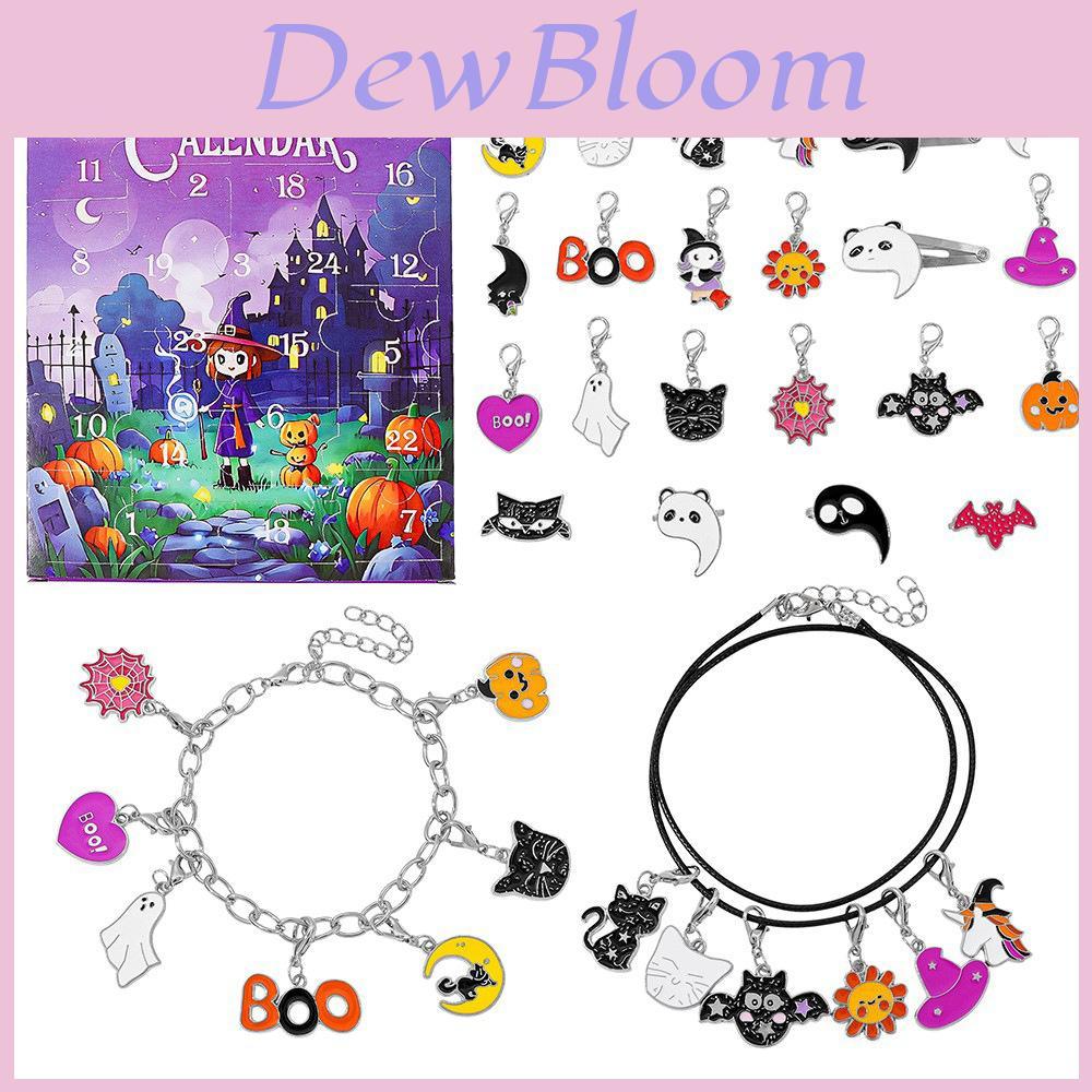 Halloween Costume Jewelry Set With Pumpkin Bat Ghost Charms For Holiday Decor And Gifts