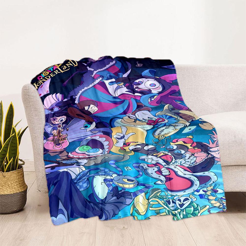 Digital Circus Blanket Comfortable Perfect for Sofa Seaside Office Chair for All Seasons Modern Style Gift for Travel Home Birthdays