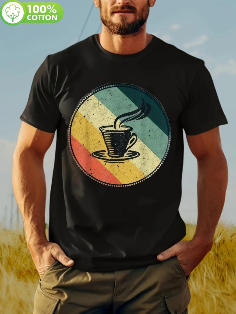 Plus Size Vintage Tshirt Vintage Coffee Cup Graphic Tshir...