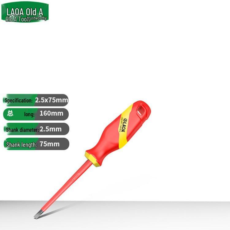 Old A High Voltage 1000V Phillips and Flathead Insulated Screwdriver - VDE Certified for Electricians
