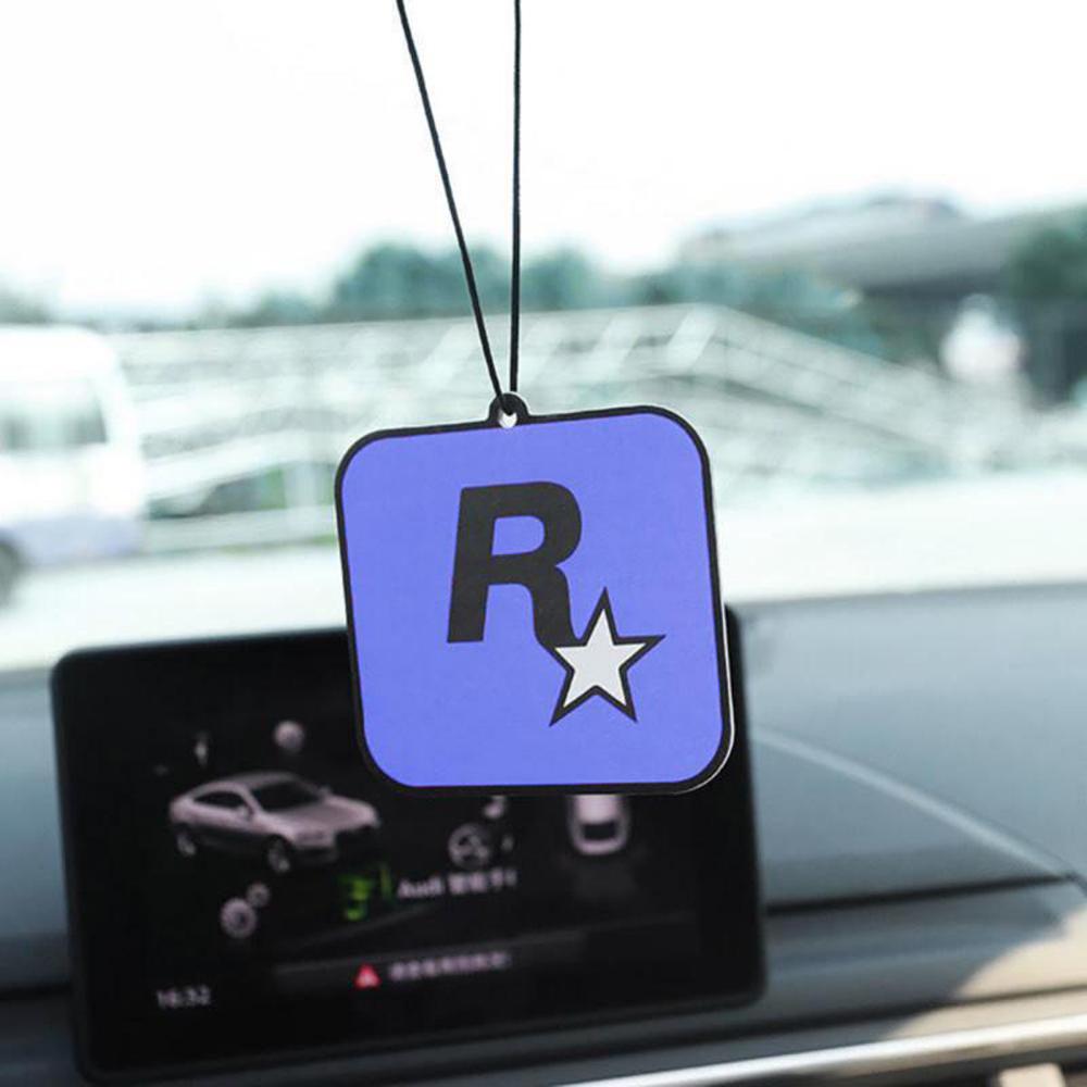 Car Rockstar Fragrance Tablets Car Interior Pendant Pendant Air Freshener Aromatherapy Essential Oil Hanging Decoration