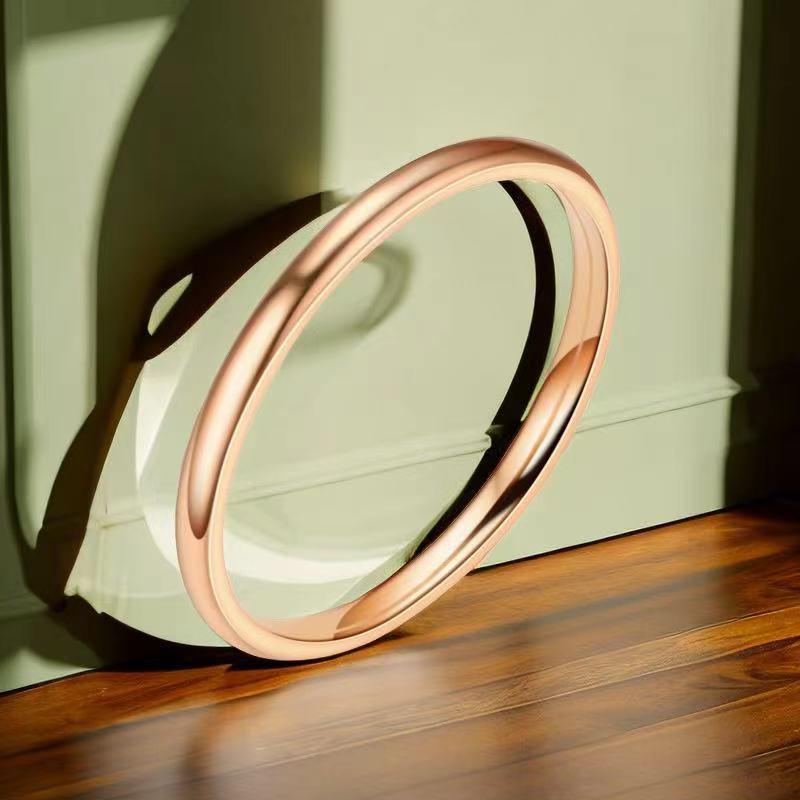 Women's 6mm Plain Titanium Steel Ring - Non-fading Ins Style Index Finger Band