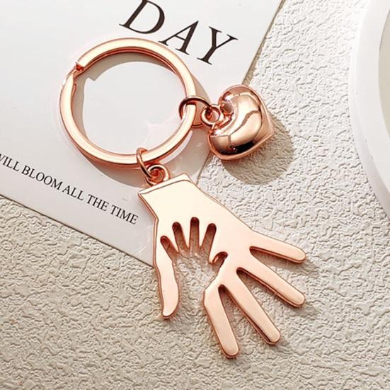 Hand Shaped Keychain Pendant Big Hands Holding Small Hands Design Keychain Parent-child Key Chain for Keys Bags Compact Gift